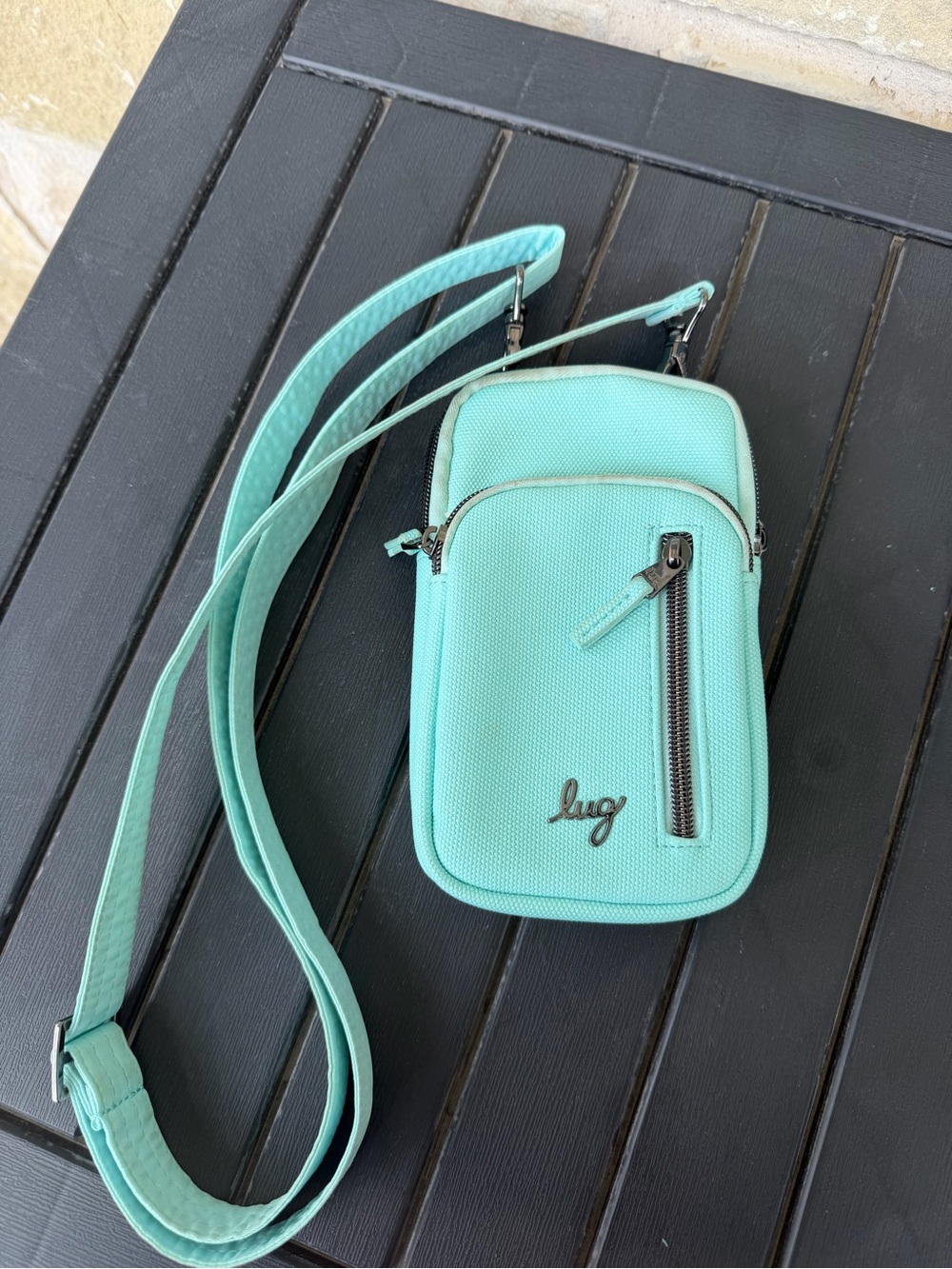 Lug Pitter Patter Matte Luxe VL Belt Bag/Mini Crossbody Aquamarine Blue